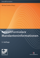 Abbildung: AnwaltFormulare Mandanteninformationen